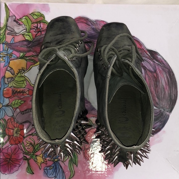 Jeffrey Campbell Distressed Army sz 7 - Picture 4 of 6
